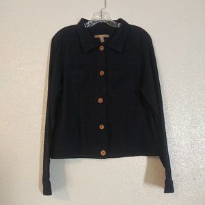 Naturals d&CO. women's size S navy blue long sleeve top